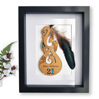 21st Key Alternative - Te Manaia | Framed & Personalised | Graduation Gift | Award